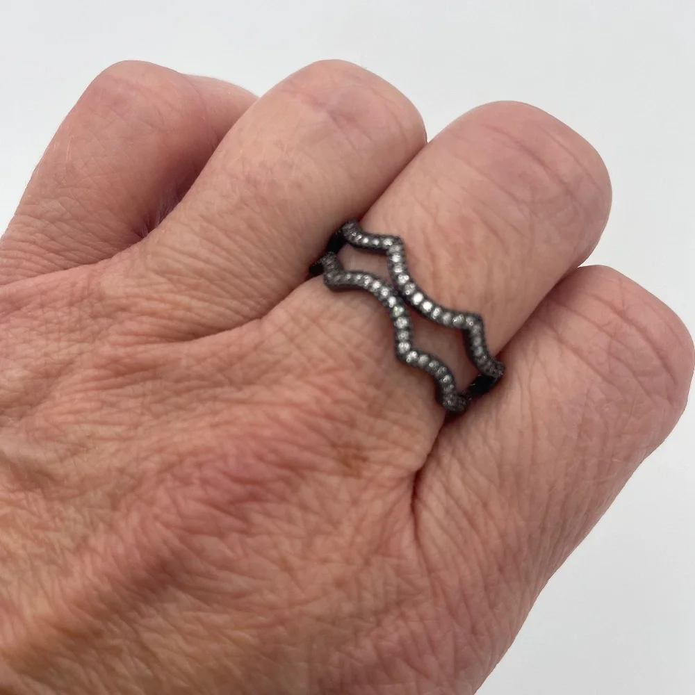 925 silver stackable Charmed Aroma rings size 9 - Picture 2 of 7